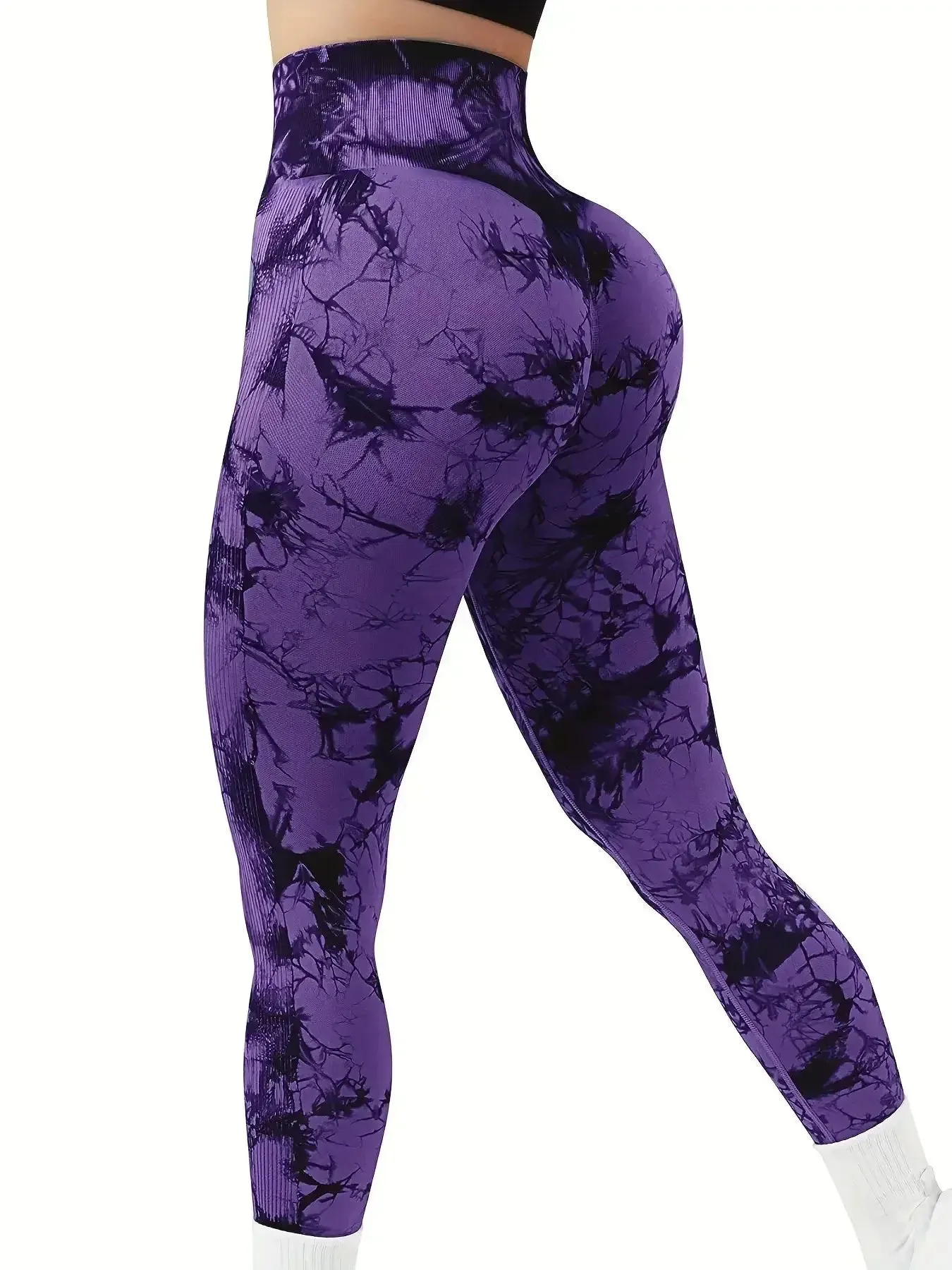 Women's High-Waist Seamless Tie-Dye Butt-Lifting Yoga Pants – Stretch Fitness Leggings