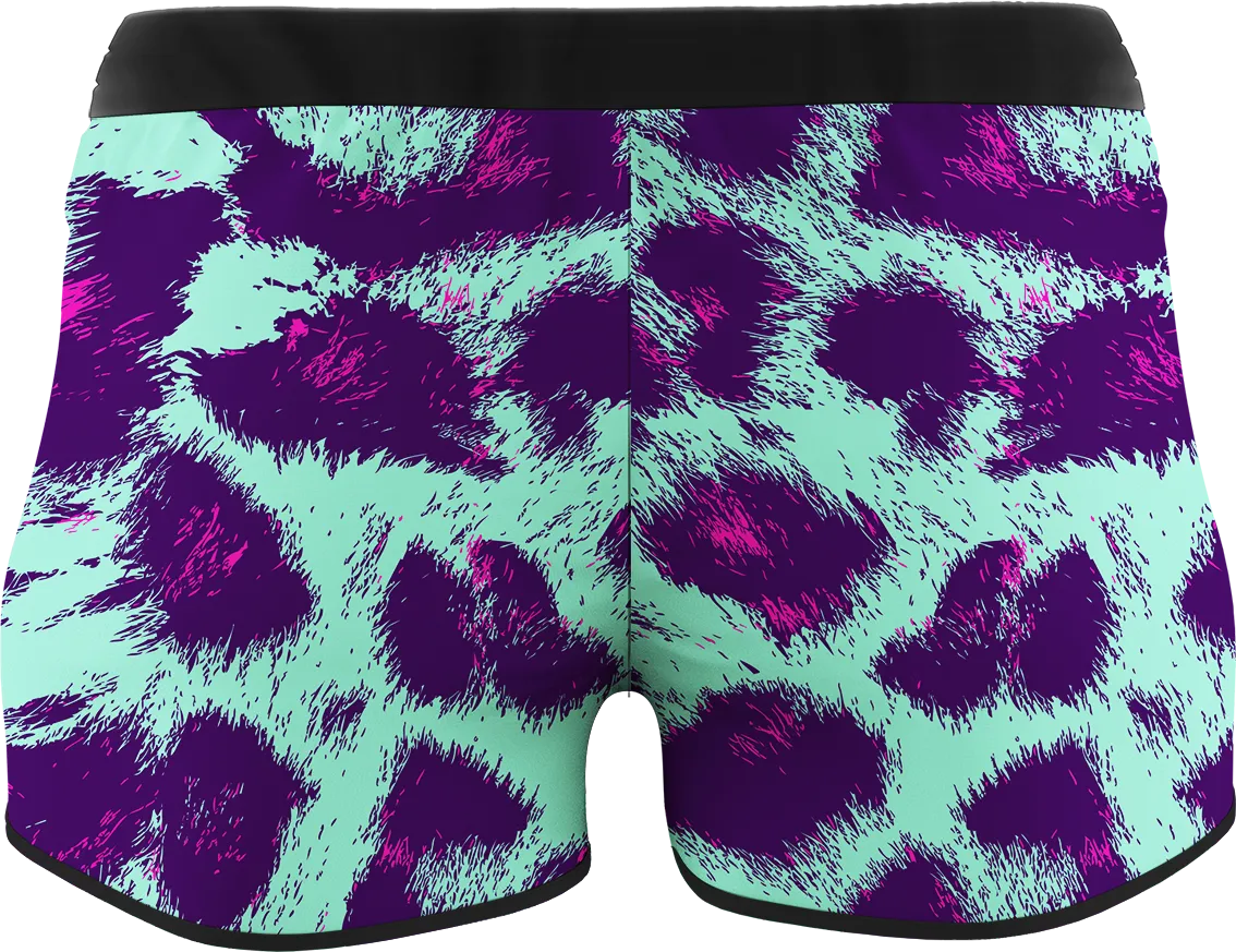 Women's Leopard Printed Running Shorts
