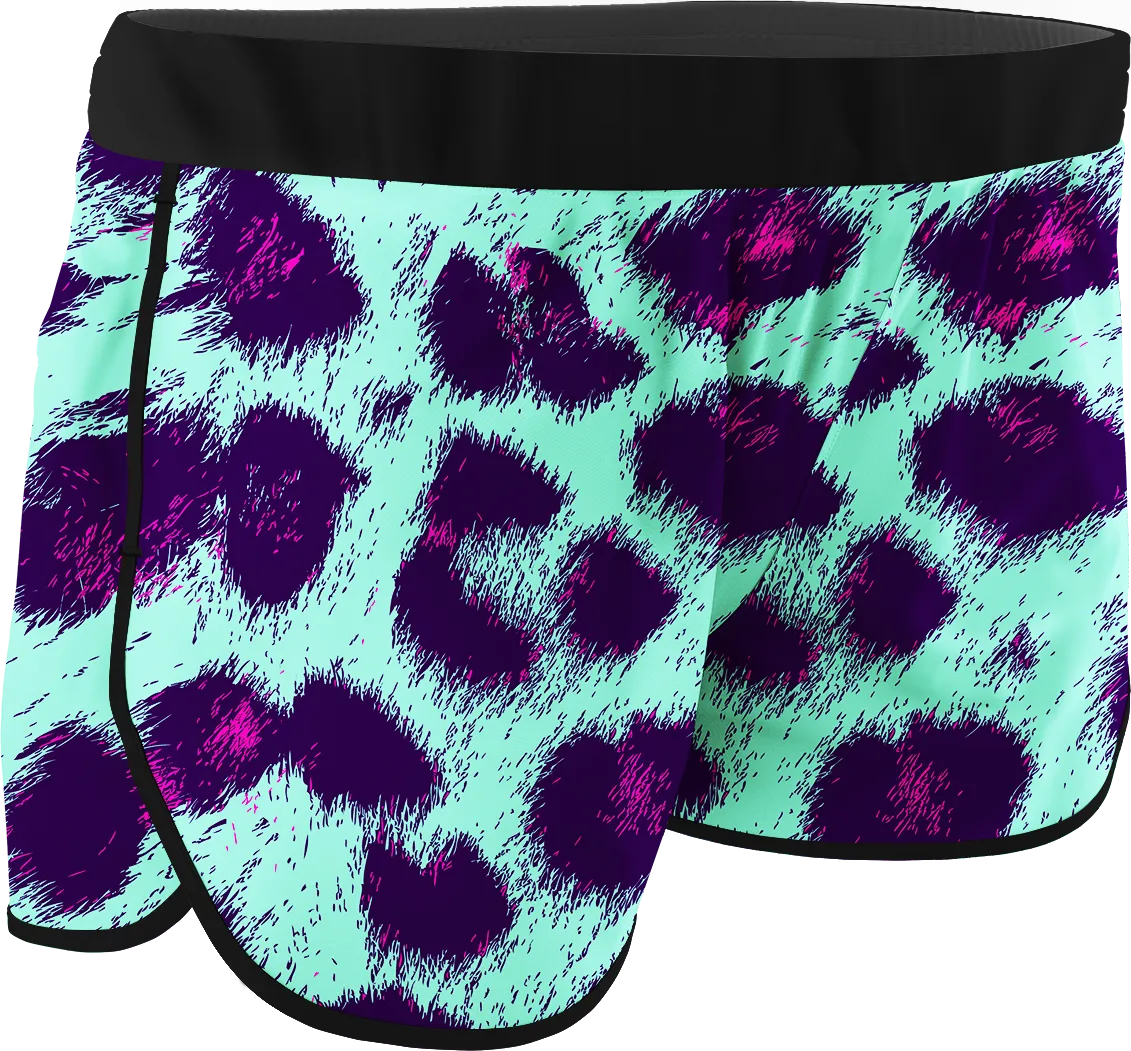 Women's Leopard Printed Running Shorts