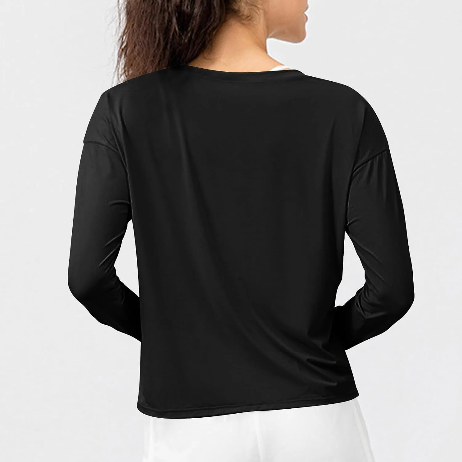 Women's Long Sleeve UPF 50  Sun Protection T-Shirts Crew Neck Lightweight Hiking Outdoor Top with Thumb Hole