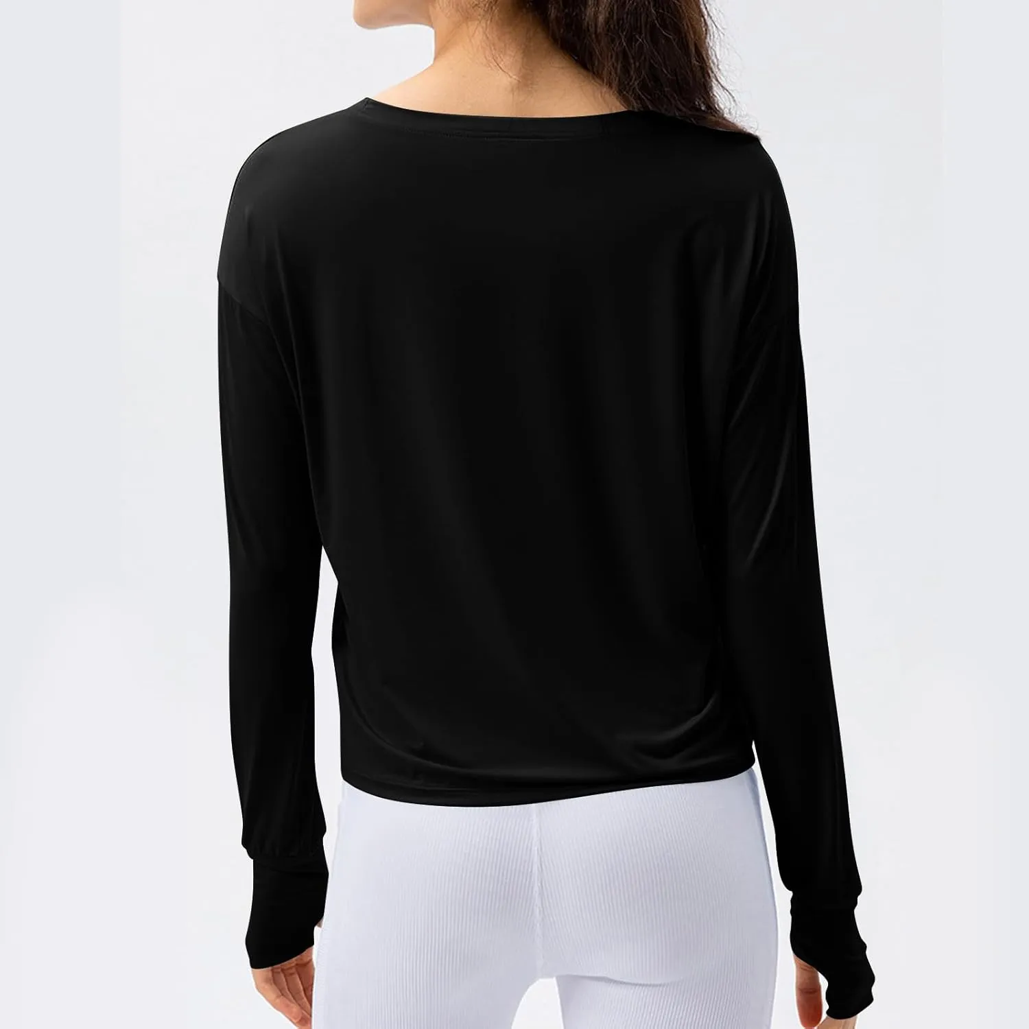 Women's Long Sleeve UPF 50  Sun Protection T-Shirts Crew Neck Lightweight Hiking Outdoor Top with Thumb Hole