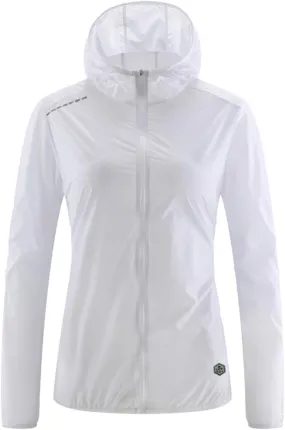 Women's Sun Protection Hoodie Full Zip Jacket Long Sleeve Shirt Summer Running Hiking Golf Water Repellent UPF 50
