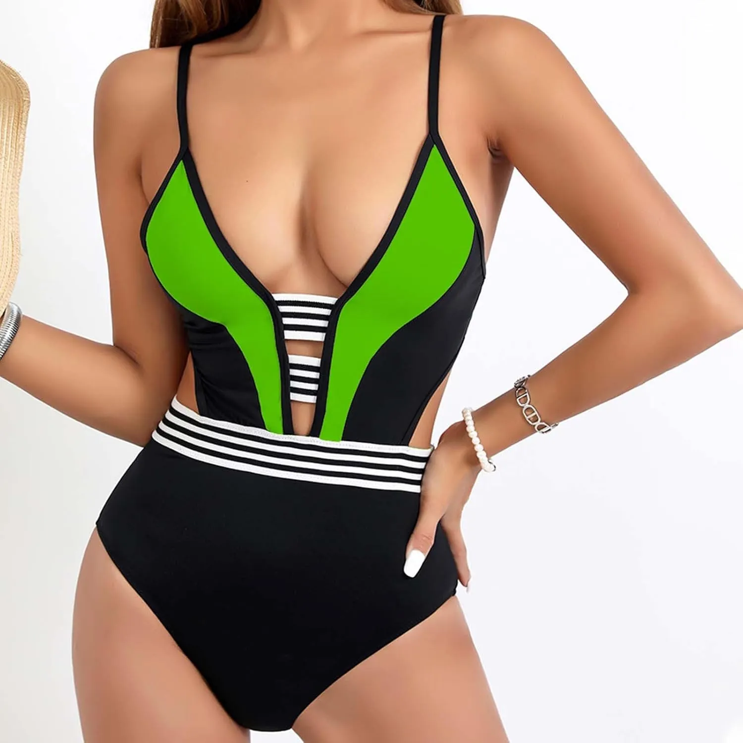 Women's Two Piece High Waisted Bikini Set Tummy Control Swimsuit 2025 Full Coverage Bathing Suits Solid Suits